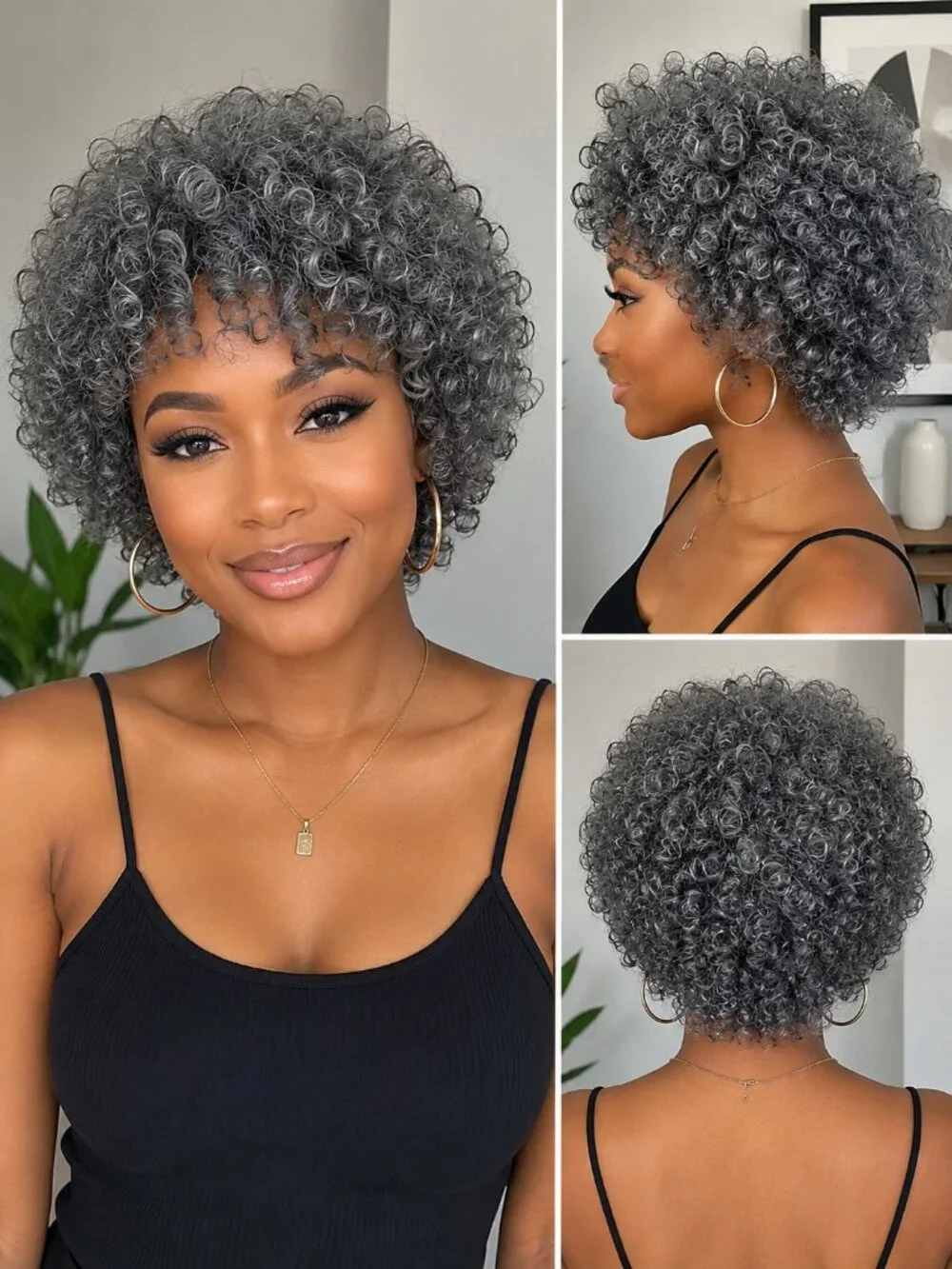 Model Model Pose Human Hair Mastermix Aqua Jerry 3PCS Pre-Cut Weave Grey